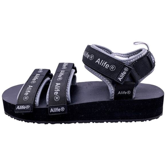 Alife Reflective Logo Dad Sandal Mars Black Gray Unisex Size Women's 7.5 Men's 6 - Picture 4 of 10